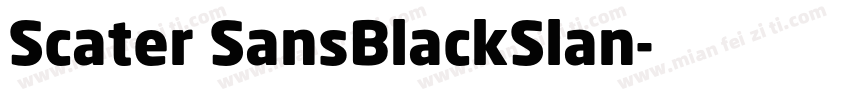 Scater SansBlackSlan字体转换